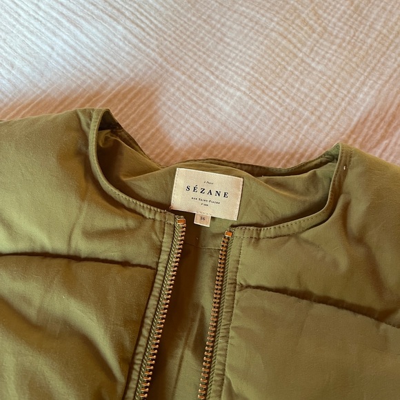 Sezane Green Enrica Vest - Picture 3 of 3